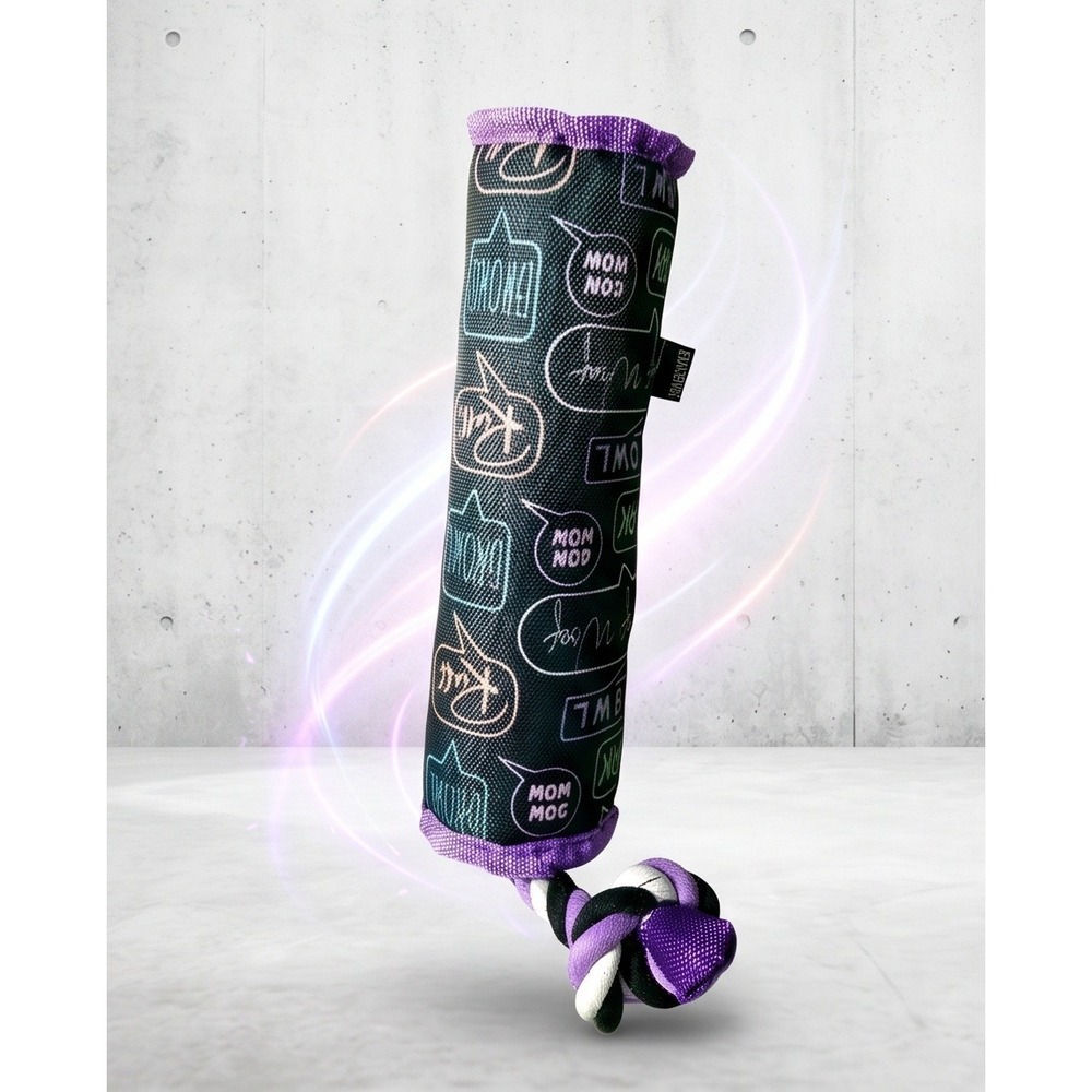 DOG for DOG Rope and Squeak Chew Toy Purple Black For Big Dogs NEW DF2970‎